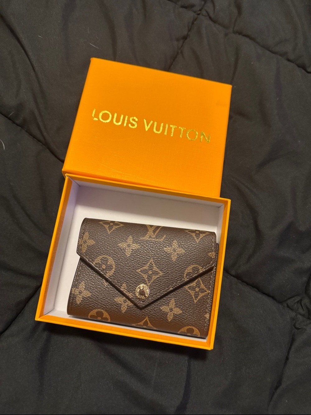 Louis Vuitton Monogram Envelope Wallet in Brown and Gold